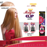 CLIP  IN SOPRANO  INDIAN REMI 100% HUMAN HAIR EXTENSION SILKY STRAIGHT 14" 10 pcs &  16" 9 pcs