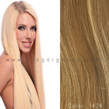 CLIP  IN SOPRANO  INDIAN REMI 100% HUMAN HAIR EXTENSION SILKY STRAIGHT 14" 10 pcs &  16" 9 pcs