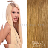 CLIP  IN SOPRANO  INDIAN REMI 100% HUMAN HAIR EXTENSION SILKY STRAIGHT 14" 10 pcs &  16" 9 pcs