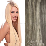 CLIP  IN SOPRANO  INDIAN REMI 100% HUMAN HAIR EXTENSION SILKY STRAIGHT 14" 10 pcs &  16" 9 pcs