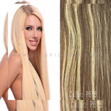 CLIP  IN SOPRANO  INDIAN REMI 100% HUMAN HAIR EXTENSION SILKY STRAIGHT 14" 10 pcs &  16" 9 pcs