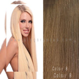 CLIP  IN SOPRANO  INDIAN REMI 100% HUMAN HAIR EXTENSION SILKY STRAIGHT 14" 10 pcs &  16" 9 pcs