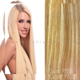 CLIP  IN SOPRANO  INDIAN REMI 100% HUMAN HAIR EXTENSION SILKY STRAIGHT 14" 10 pcs &  16" 9 pcs