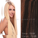 CLIP  IN SOPRANO  INDIAN REMI 100% HUMAN HAIR EXTENSION SILKY STRAIGHT 14" 10 pcs &  16" 9 pcs