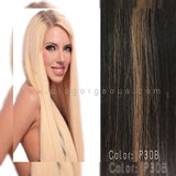 CLIP  IN SOPRANO  INDIAN REMI 100% HUMAN HAIR EXTENSION SILKY STRAIGHT 14" 10 pcs &  16" 9 pcs