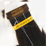 GOLD EURO 100% REMI HUMAN HAIR SILKY STRAIGHT WEAVING 14"