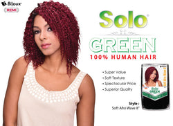 SOLO GREEN REMI  100% HUMAN HAIR SOFT AFRO CURL WAVE 8