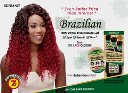 SOPRANO BRAZILIAN REMI VIRGIN BUNDLE 100% HUMAN HAIR BOHEMIAN (Multy Pack)