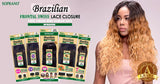 VIRGIN BRAZILIAN 100% HUMAN HAIR REMI  "T" FRONTAL SWISS LACE CLOSURE (Unprocessed)