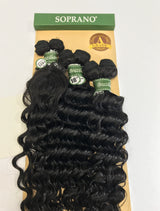 SOPRANO BRAZILIAN REMI VIRGIN BUNDLE 100% HUMAN HAIR DEEP WAVE (Multy Pack)