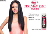 SOPRANO PERUVIAN REMI VIRGIN BUNDLE 100% HUMAN HAIR STRAIGHT STYLE (Multy pack)