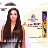 HUMAN HAIR EXTENSIONS  100% REMI SOPRANO HIGHNESS MAGIC CLIP IN  10 pcs/pack  18"