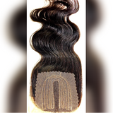 VIRGIN BRAZILIAN 100% HUMAN HAIR REMI  "T" FRONTAL SWISS LACE CLOSURE (Unprocessed)