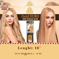 GOLD EURO 100% REMI HUMAN HAIR SILKY STRAIGHT WEAVING  16